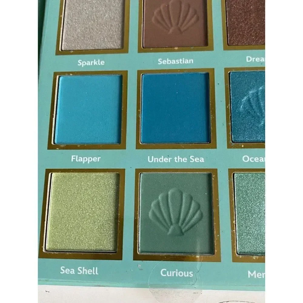 Disney Princess Ariel The Little Mermaid Eyeshadow Palette 12 Shades With Mirror